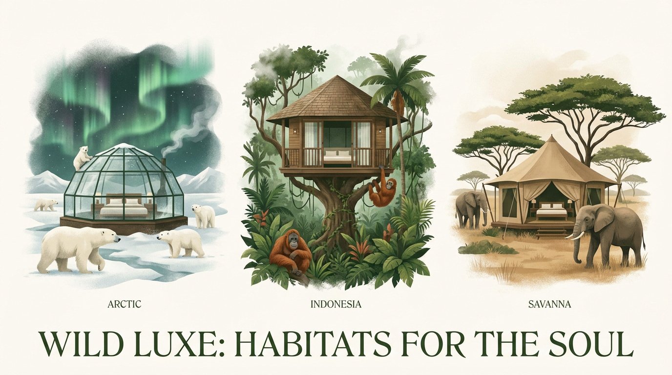 Lodges de luxe au zoo de la Flèche avec vue sur les animaux sauvages