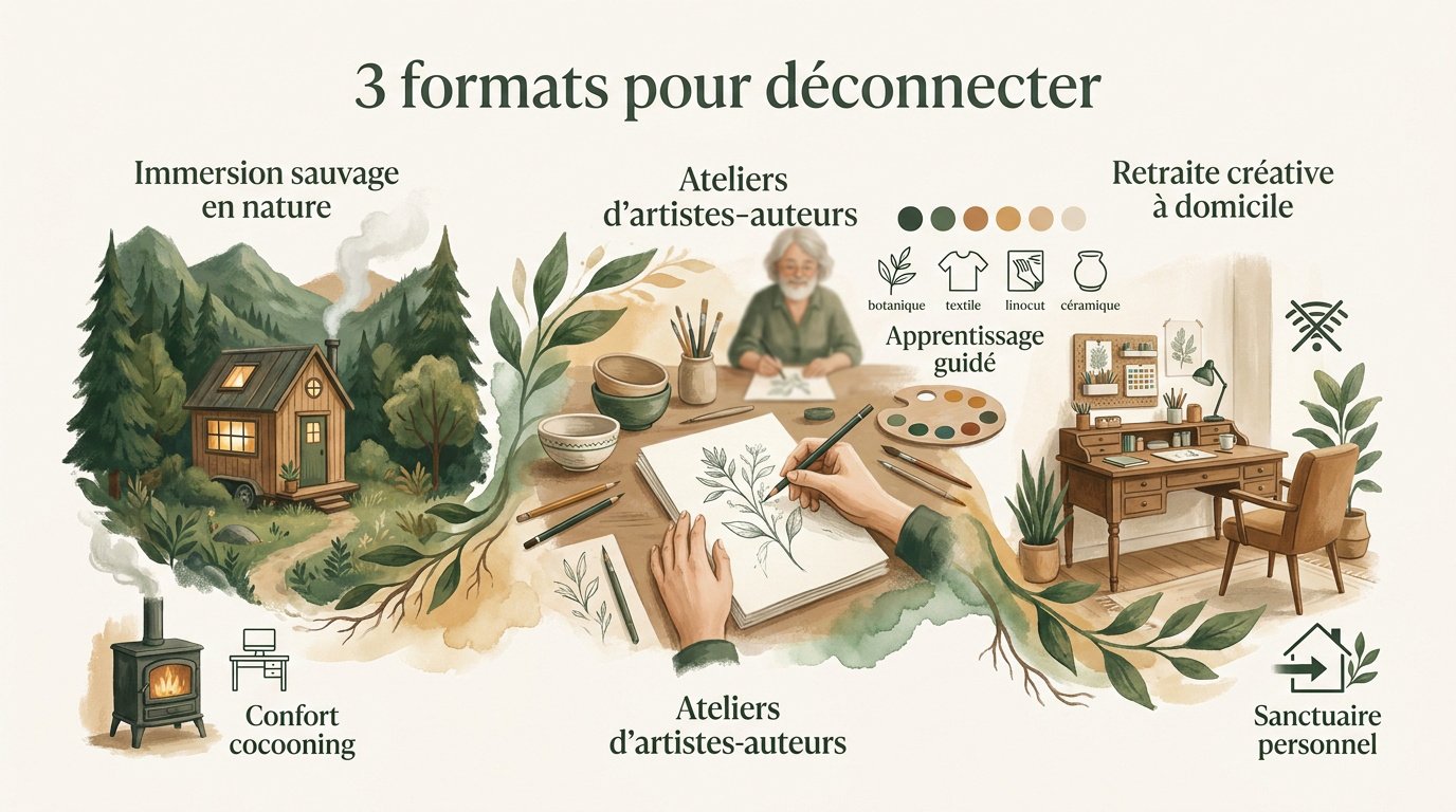 Retraite créative en pleine nature dans une tiny house