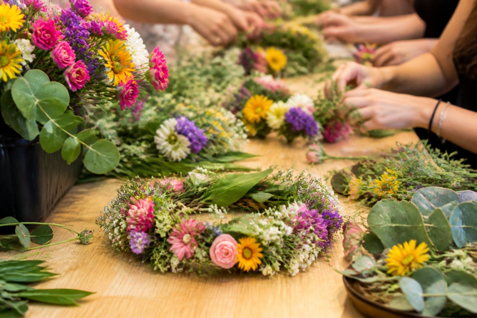 Atelier couronnes de fleurs pour un style bohème