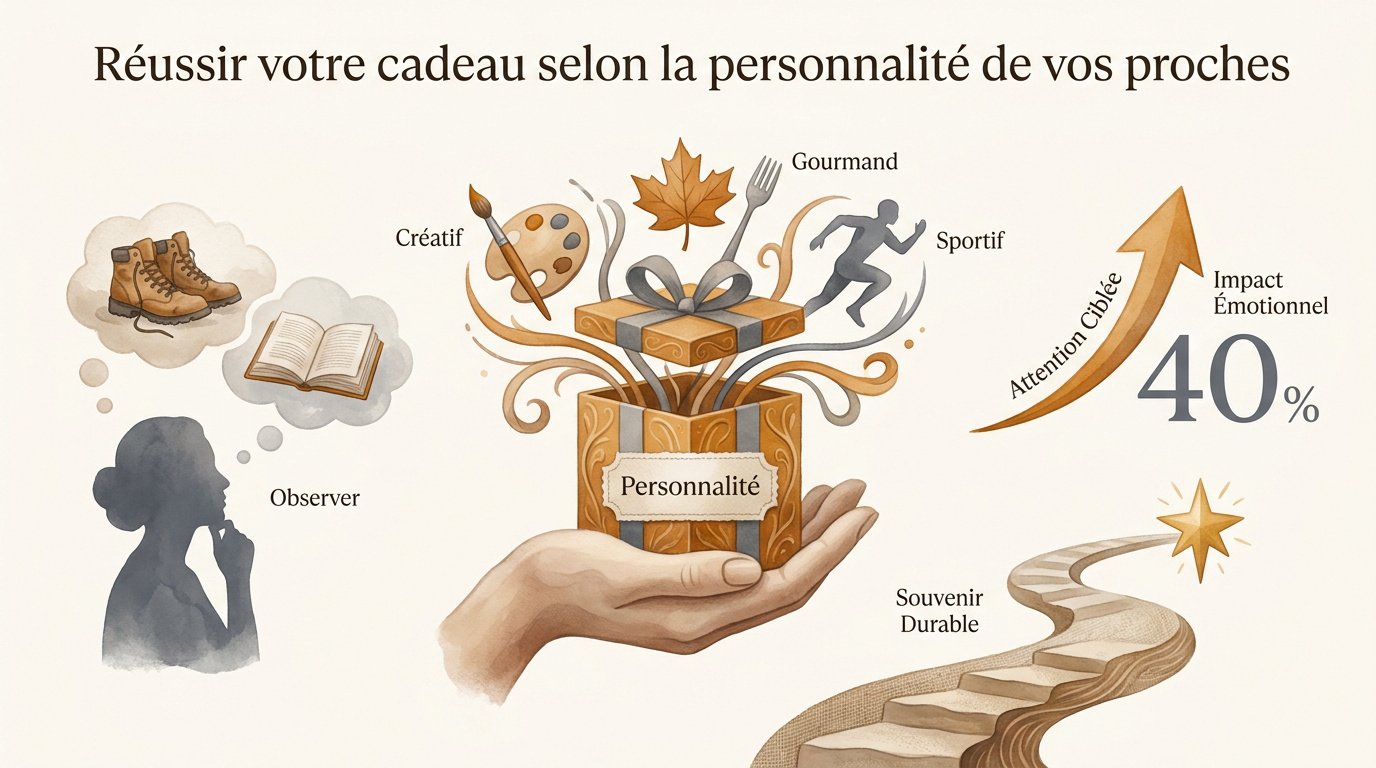 Un cadeau personnalisé emballé avec soin illustrant l'attention portée au destinataire
