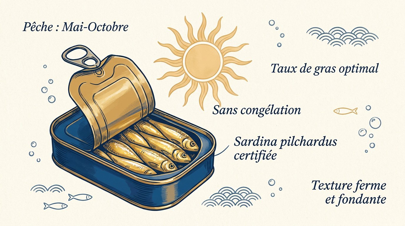 Boîte de sardines portugaises vintage artisanale